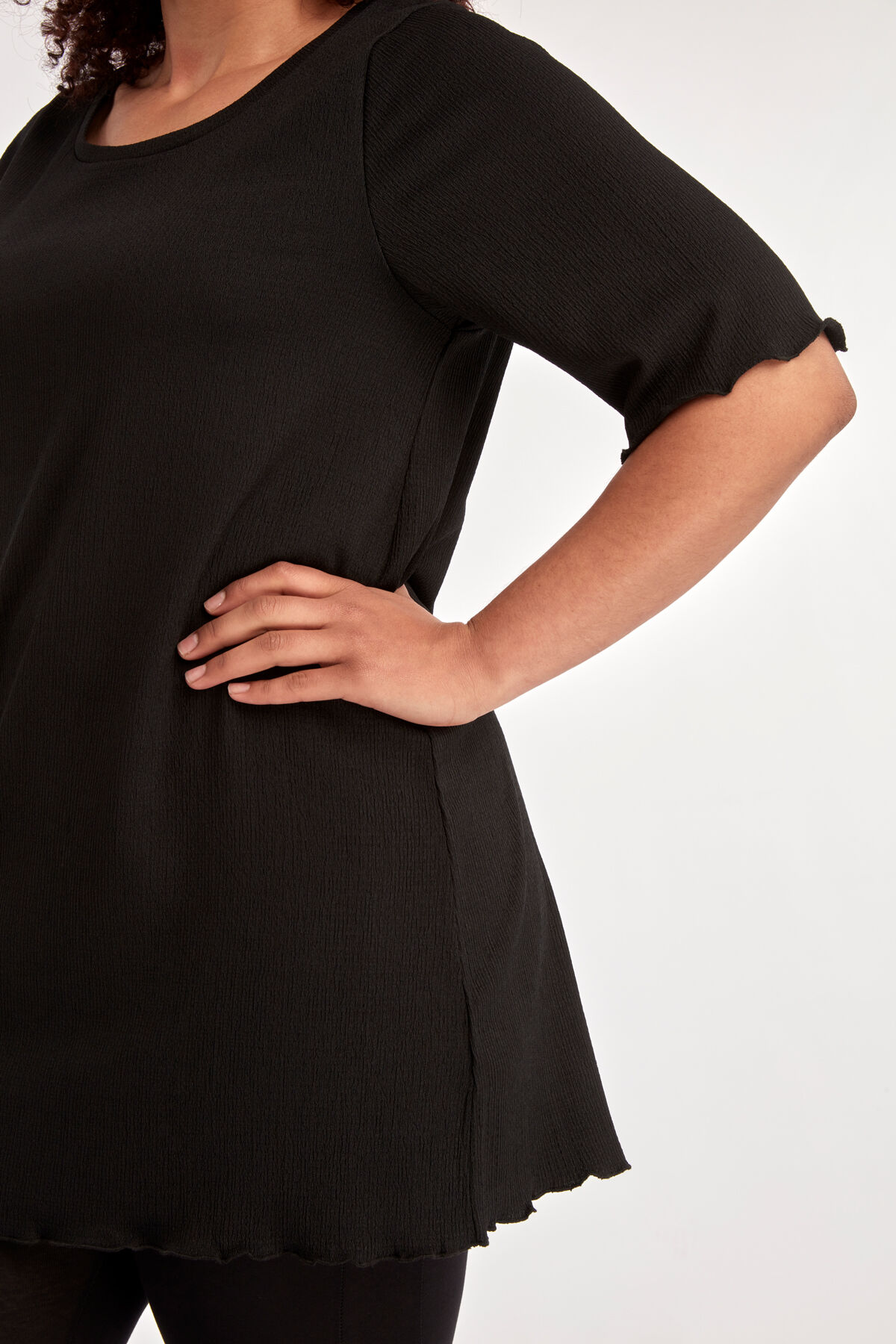 Einfarbige Stretch-Tunika image number 4