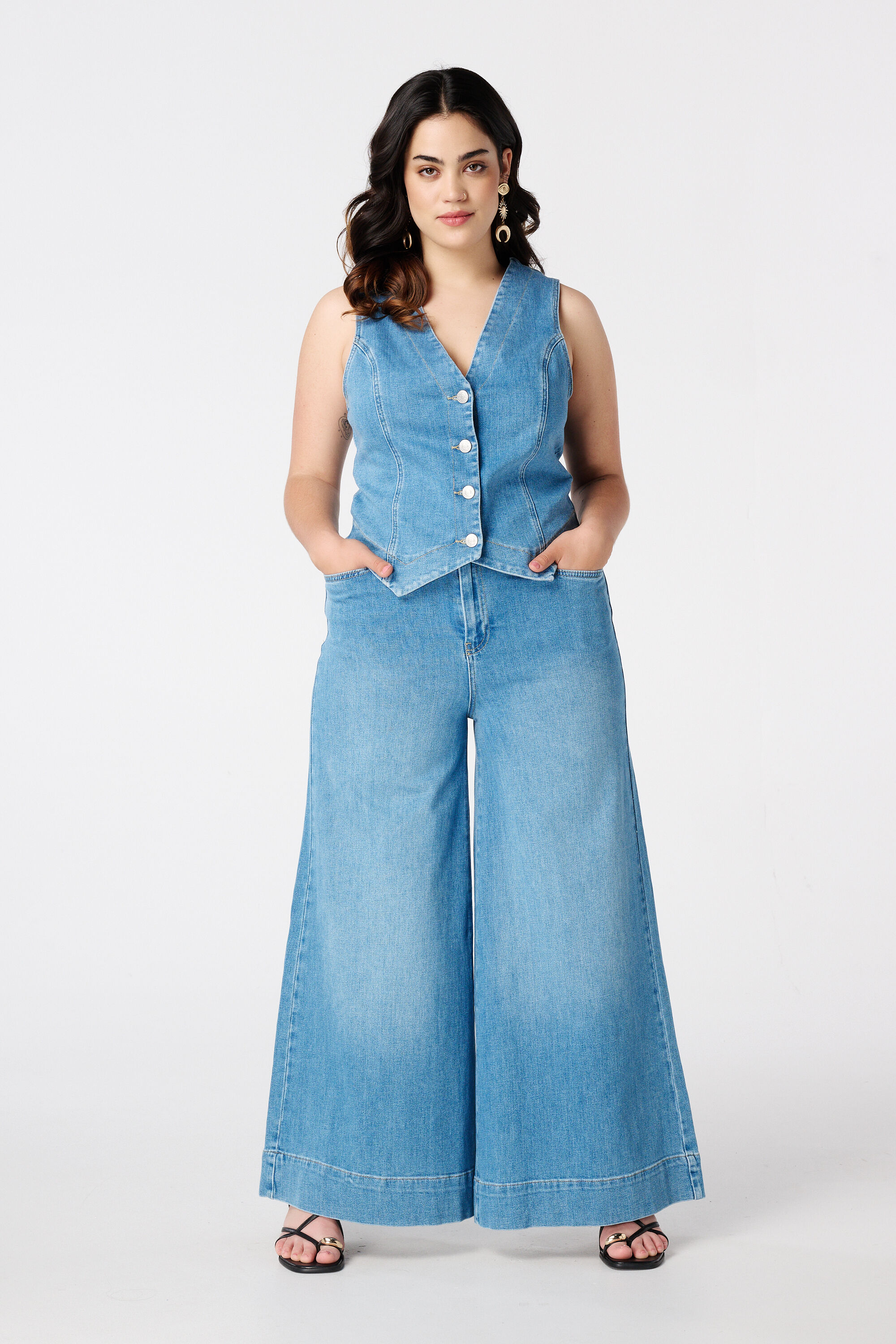 Denim-Weste image number 5