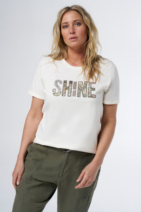 T-Shirt mit „Shine“-Text