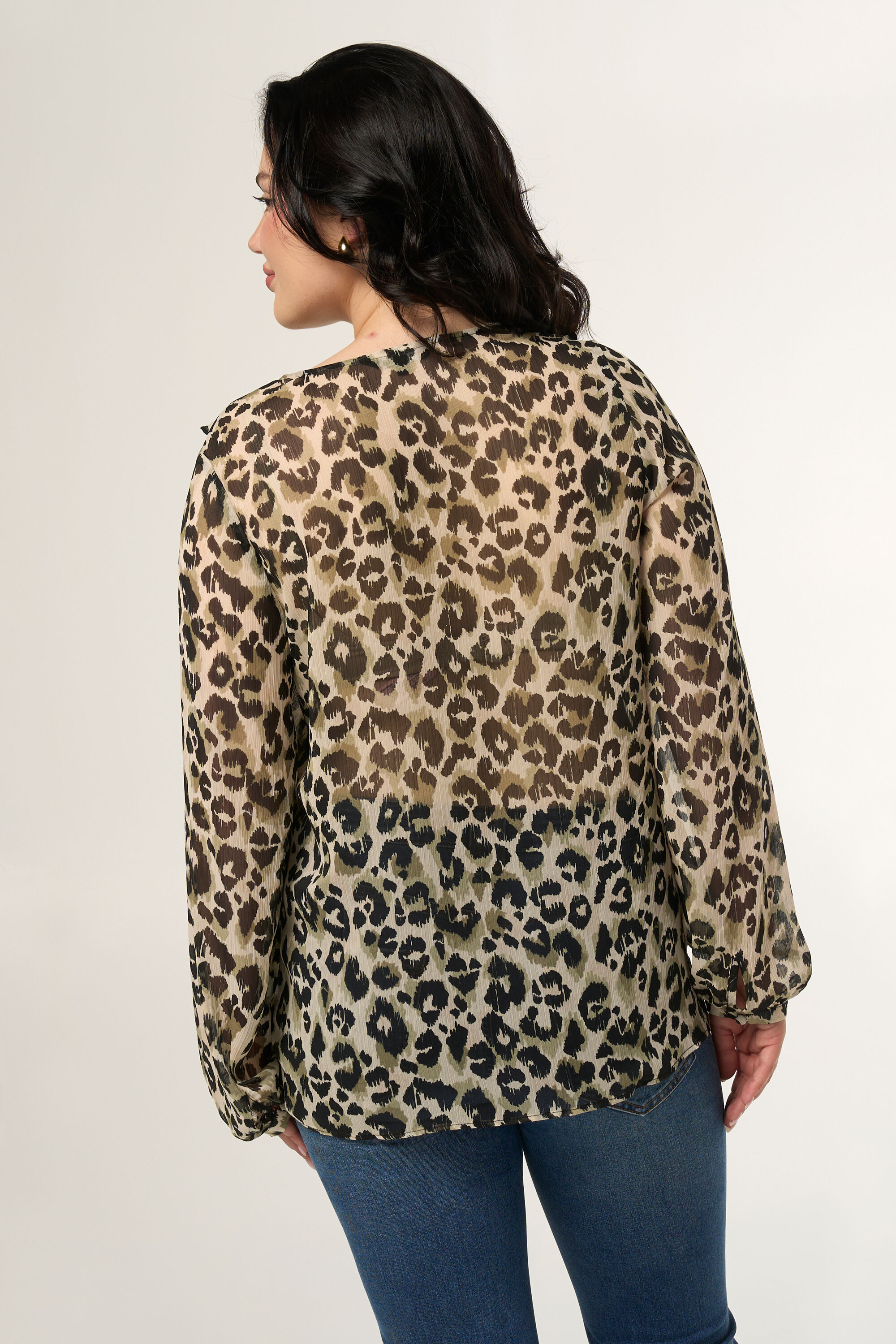 Bluse mit Panther-Print image number 3