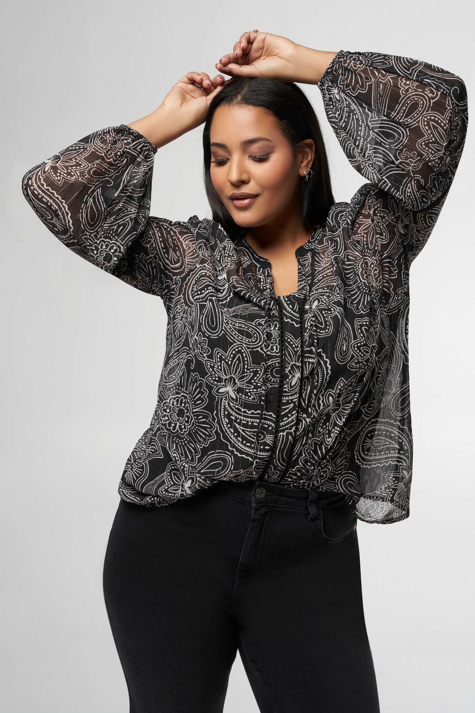 Bluse mit Paisley-Print  image number 5