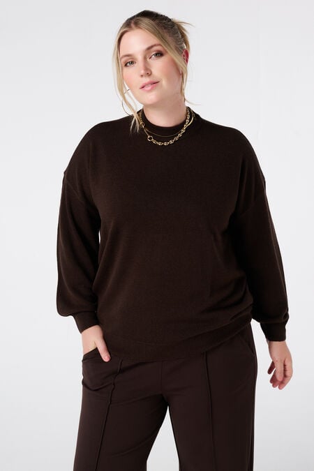Feinstrickpullover mit Ballonärmeln Feinstrickpullover mit Ballonärmeln