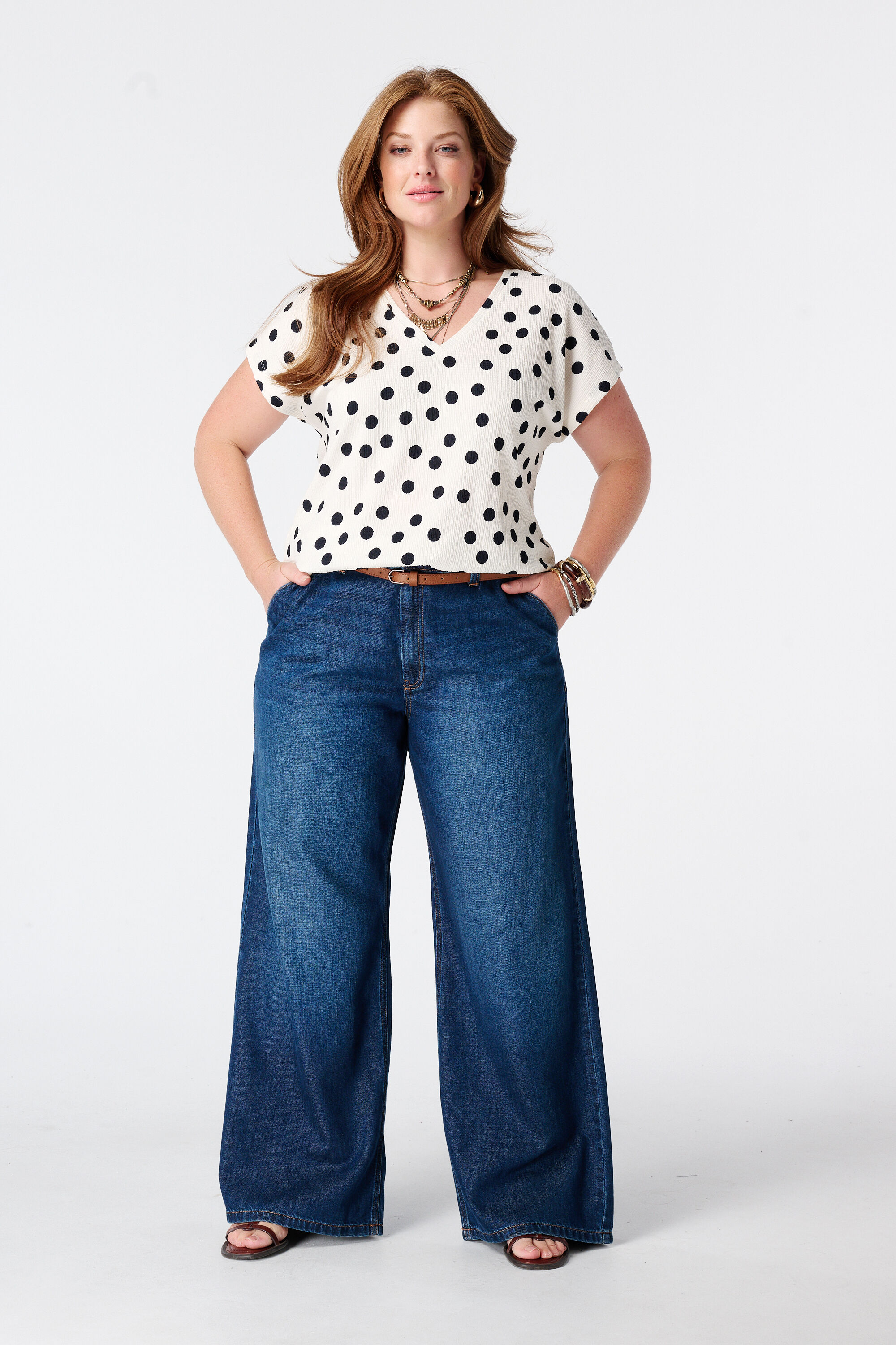 Top mit Polka Dot Muster image number 5