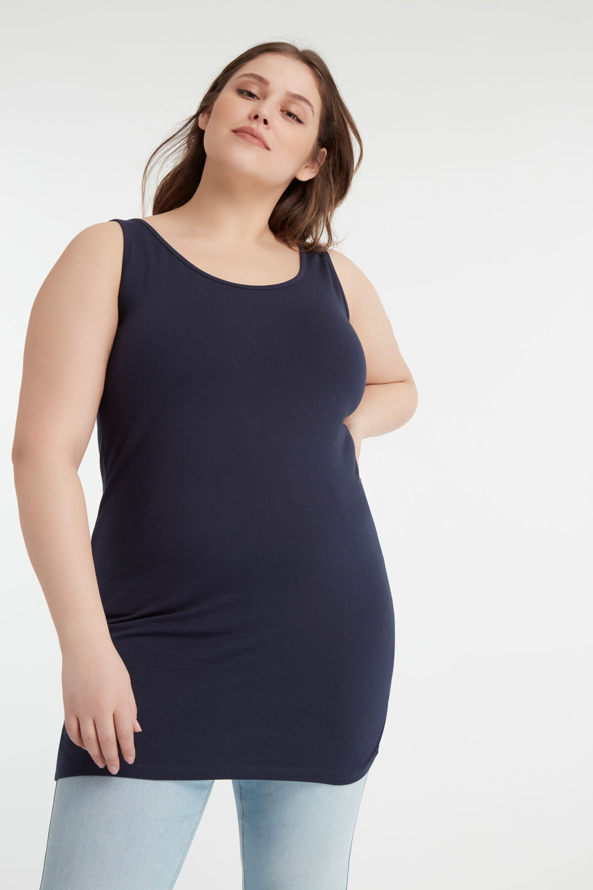 Langes Cami-Top aus Baumwolle image number 3