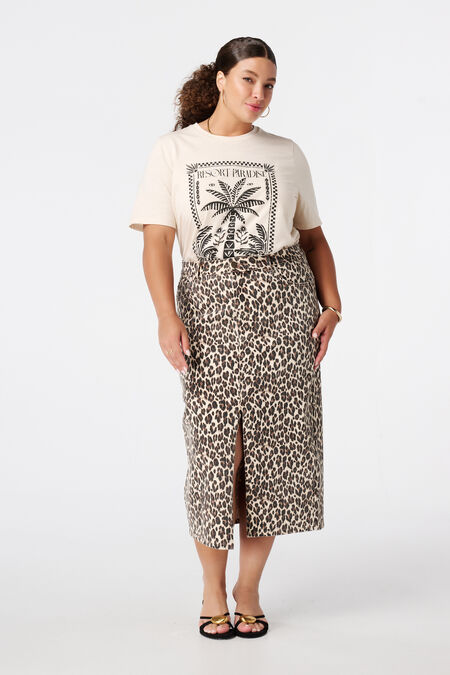 Denimrock mit Pantherprint Denimrock mit Pantherprint