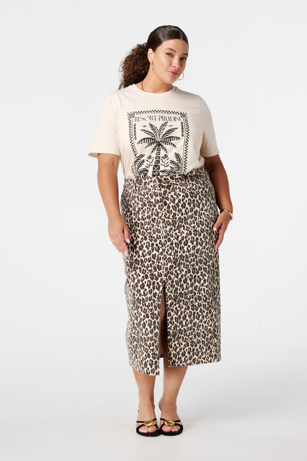 Denimrock mit Pantherprint image number 0