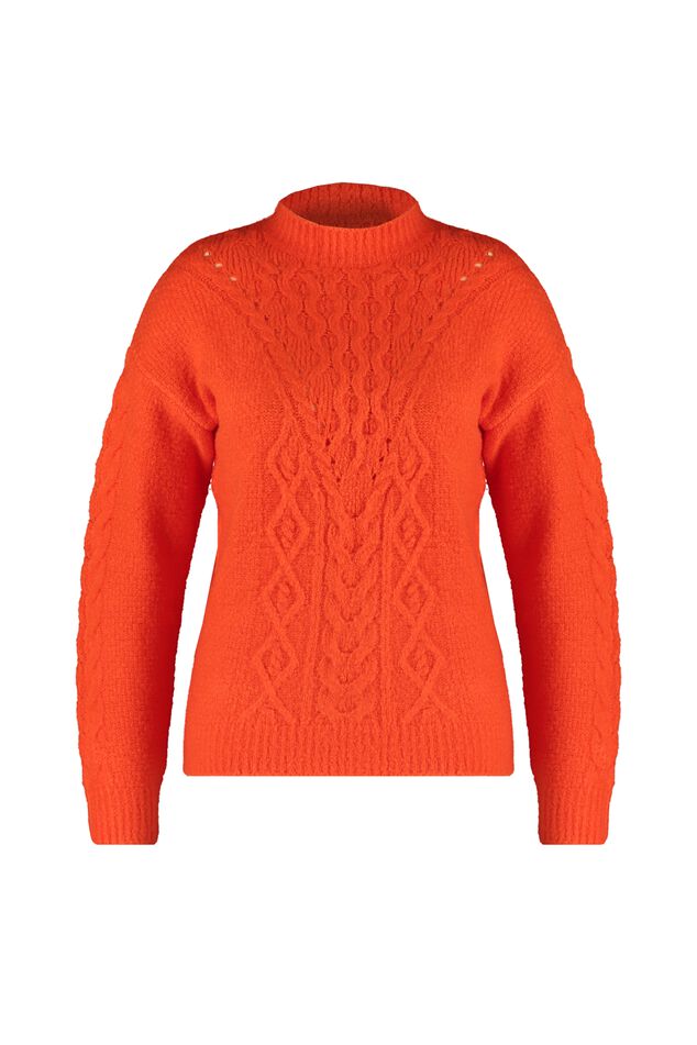 Pullover mit Zopfmuster image number 1