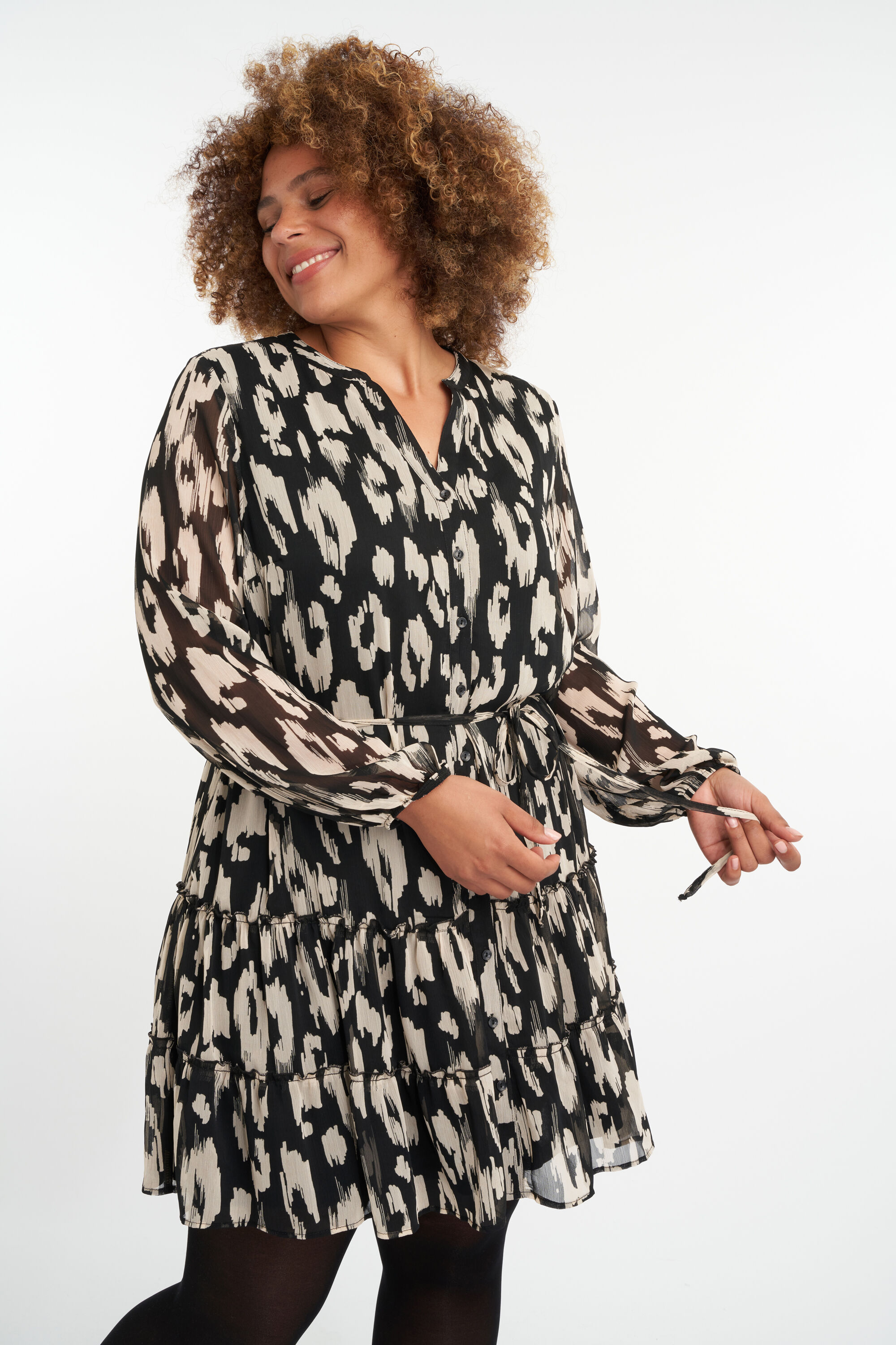 A-Figur-Kleid mit Print  image number 5