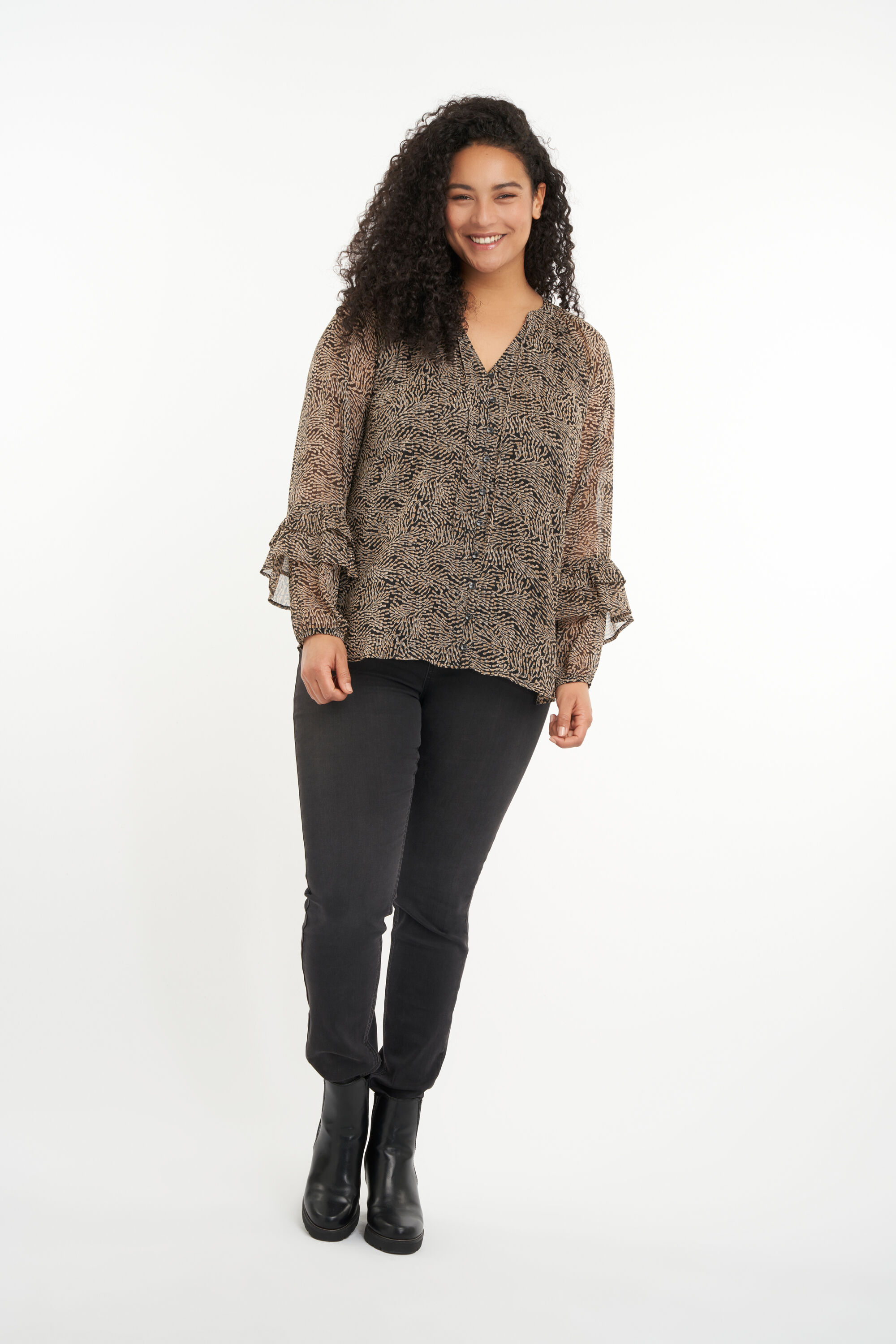 Bluse mit Print image number 6