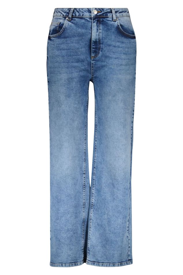 Jeans mit hoher Taille und weitem Bein image number 1
