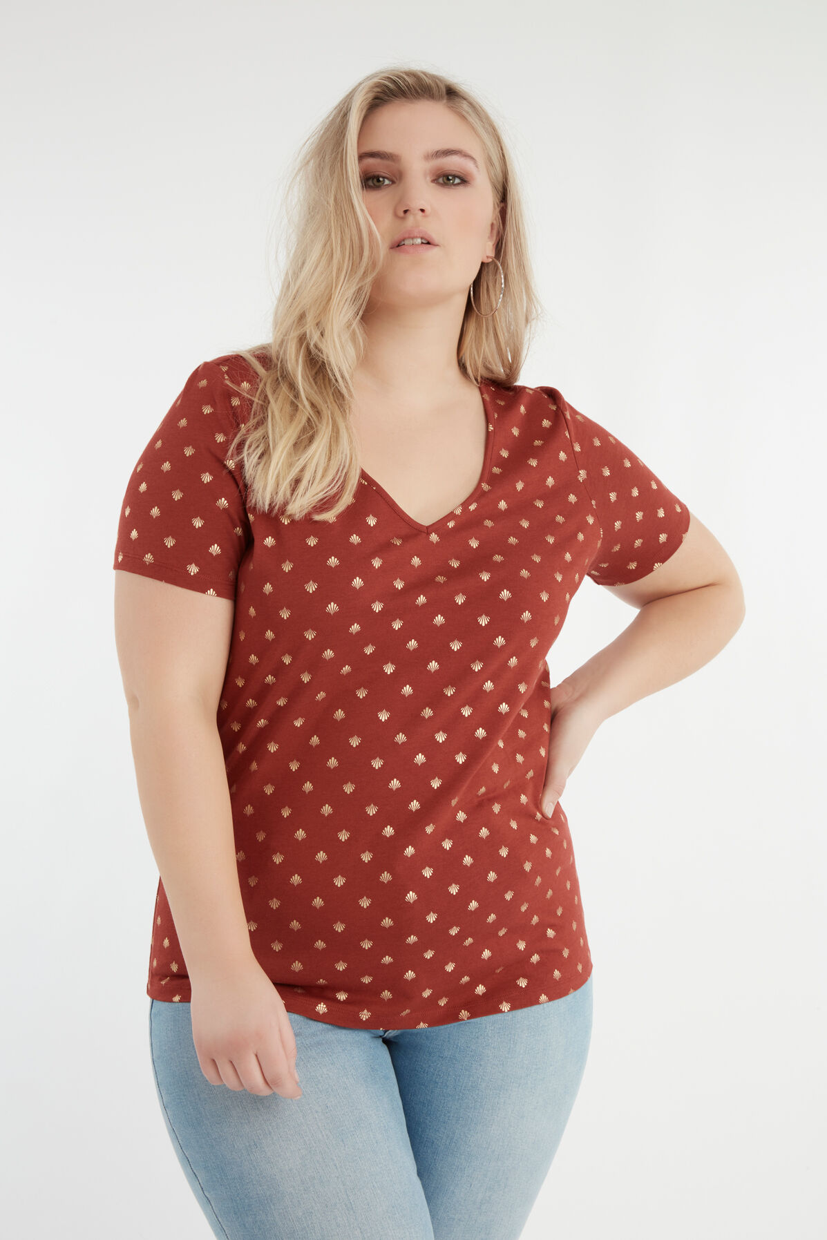 T-Shirt mit Folien-Print image number 5