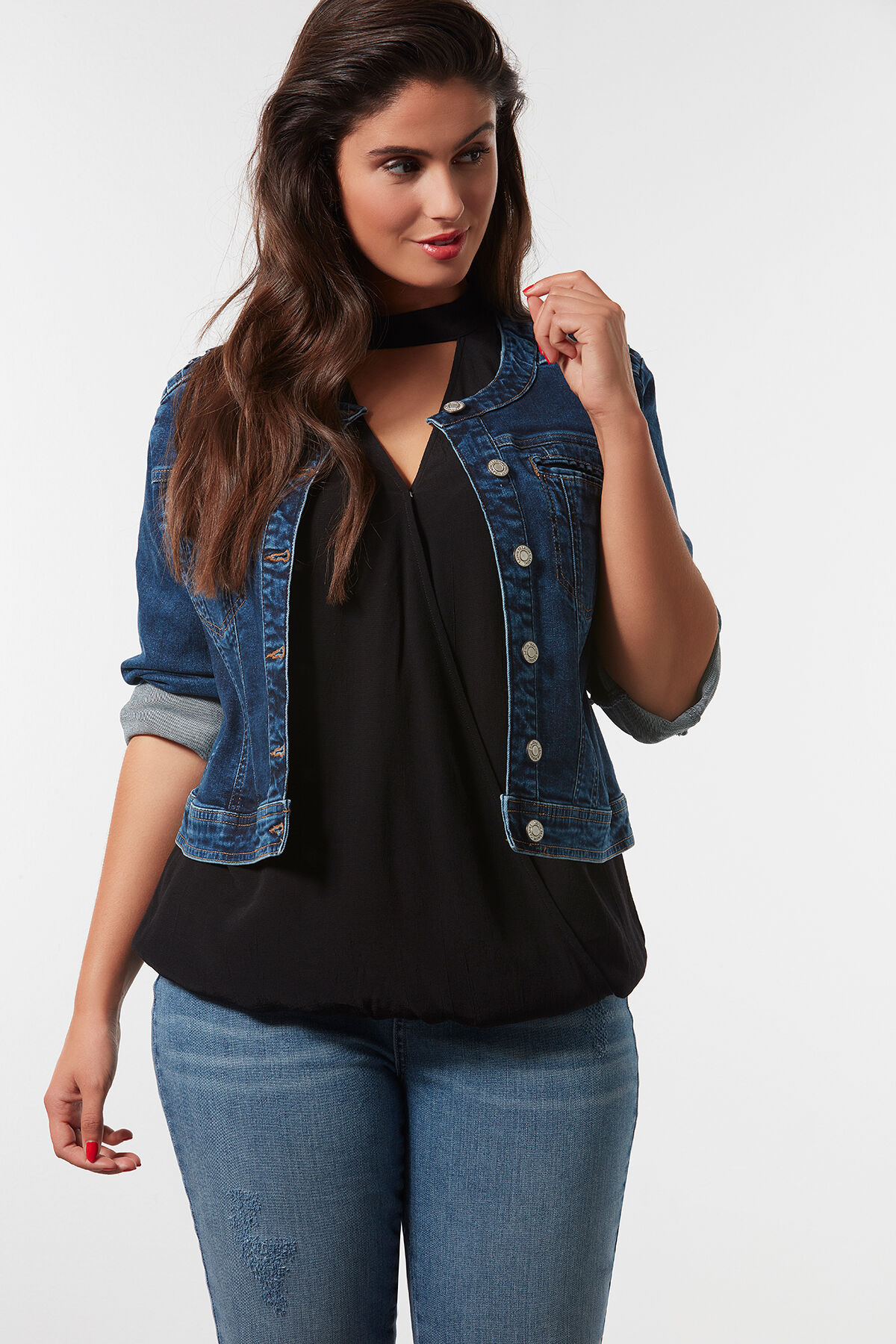 Bluse mit Choker image number 4