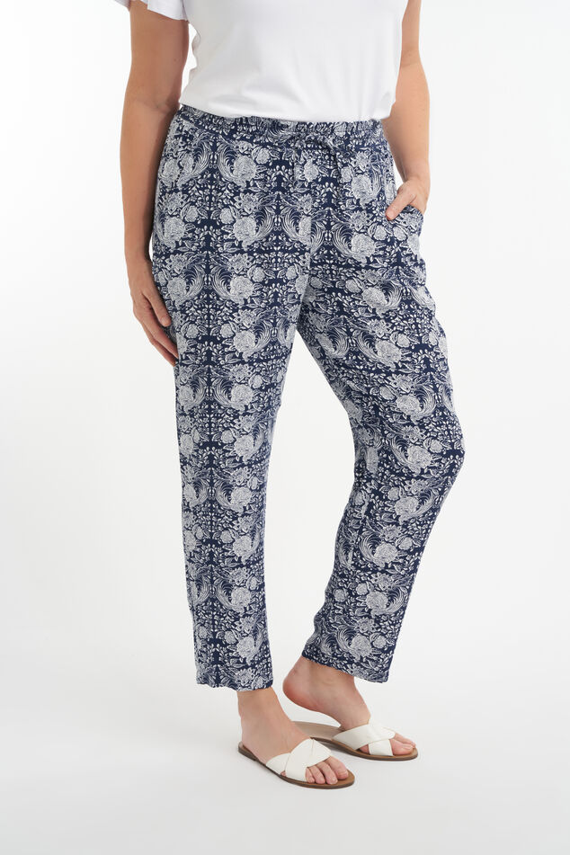 Weit geschnittene Hose mit Print image number 0