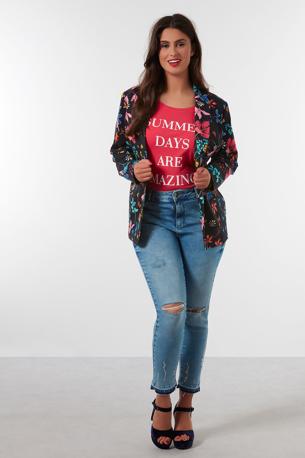 Blazer mit Blumen-Print image number 6