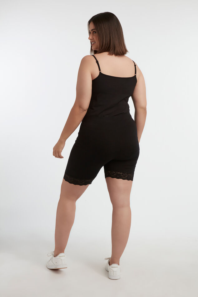 Kurze Leggings mit Spitze image number 4