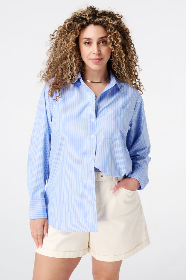 Gestreifte Hemdbluse image number 0