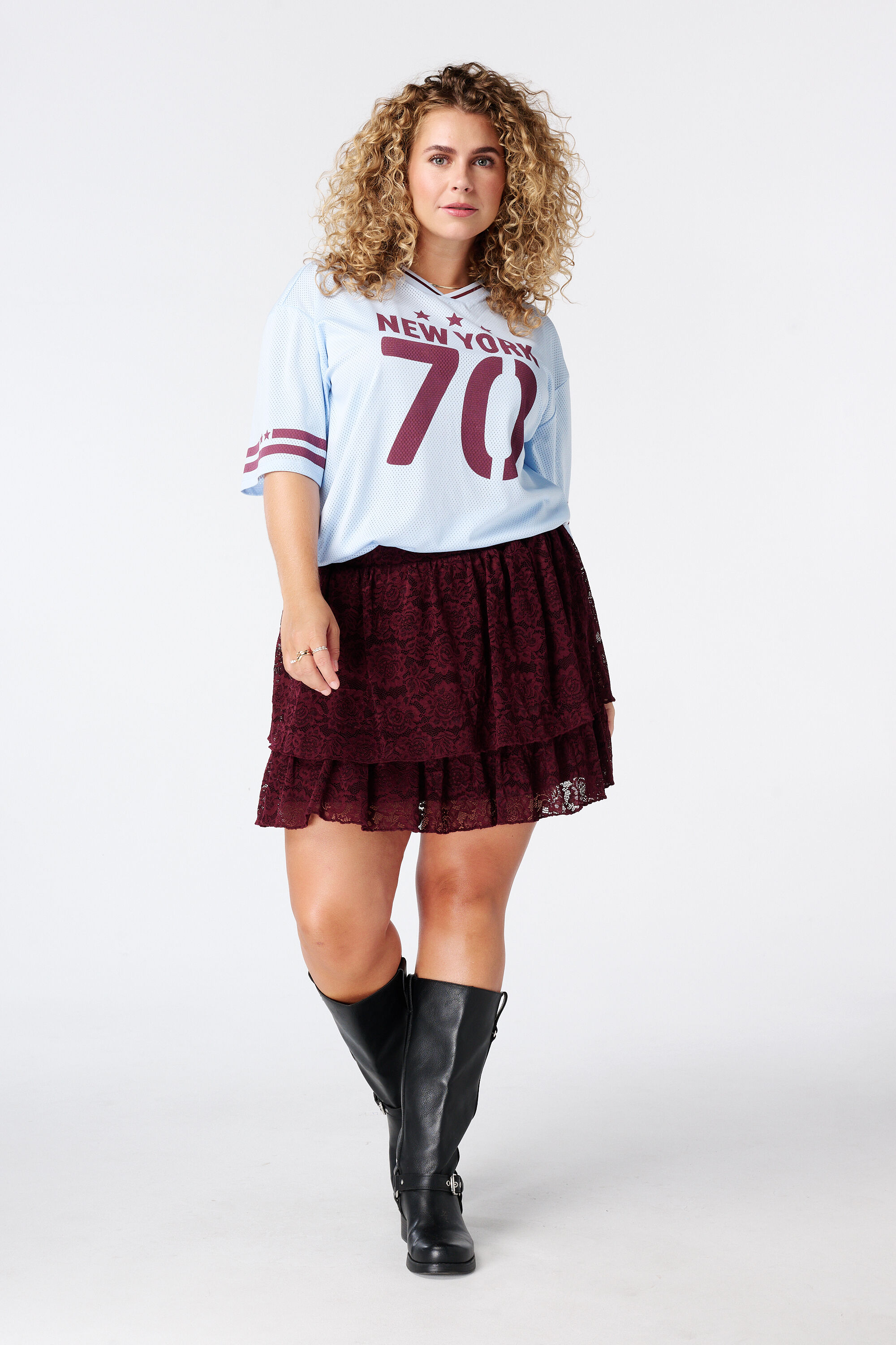 Oversized Jersey mit sportivem Print image number 5