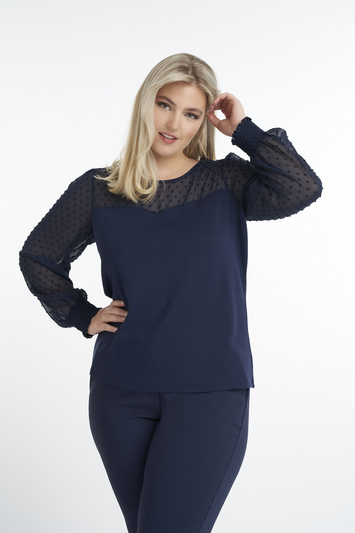 Top mit durchsichtigen &Auml;rmeln image number 4