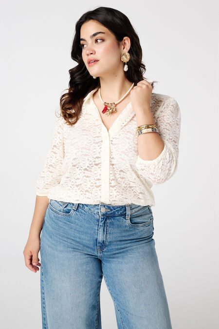 Bluse mit Spitze Bluse mit Spitze