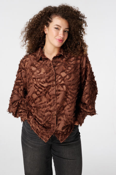 Flauschige Bluse mit Print Flauschige Bluse mit Print