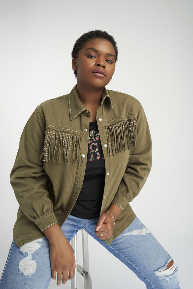 Jacke mit Fransendetail image number 7