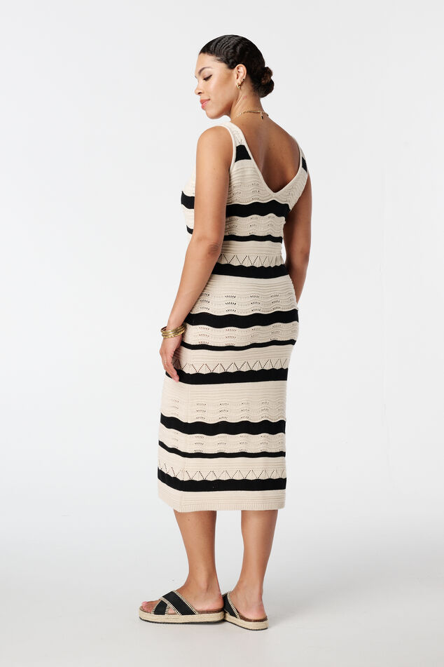 Gehäkeltes Kleid mit Streifen image number 3