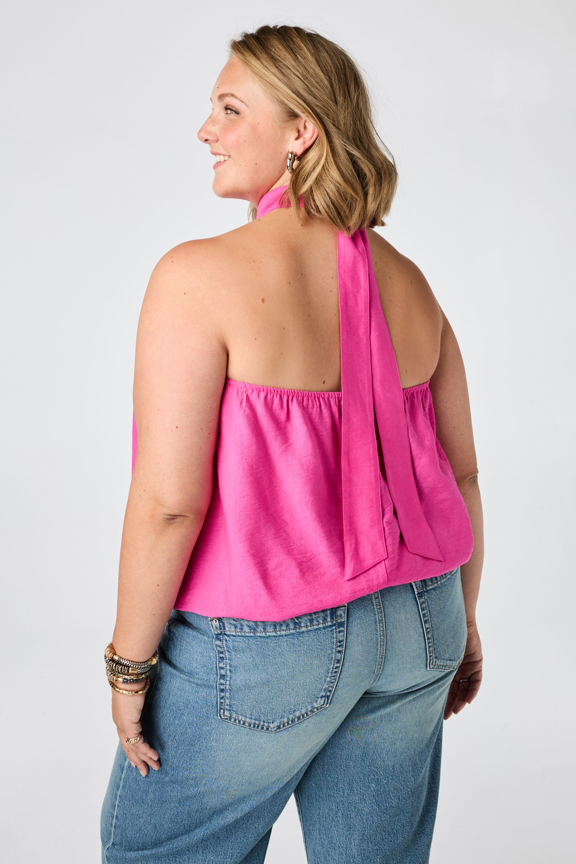&Auml;rmellose Bluse mit Stehkragen image number 3