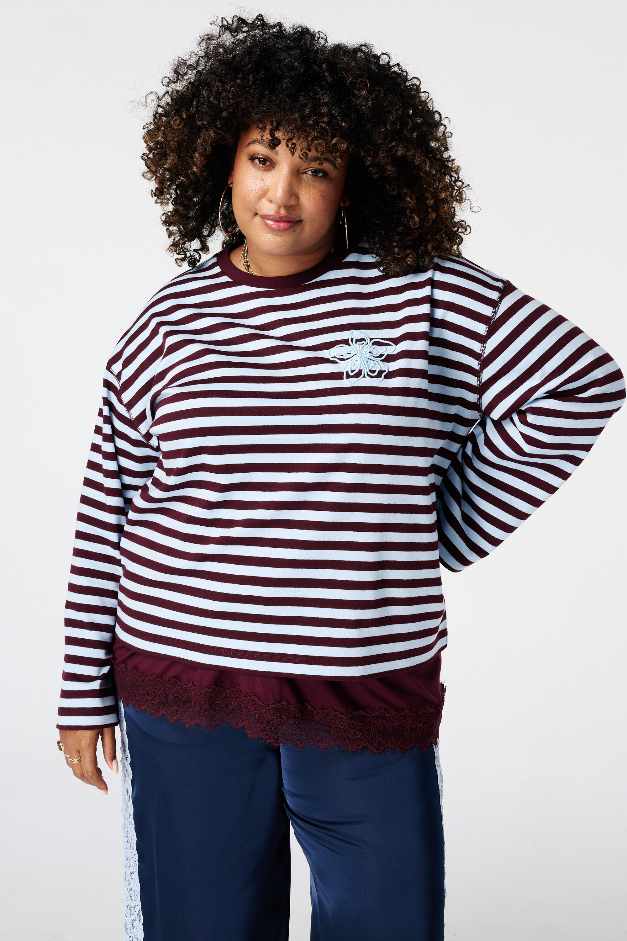 Gestreiftes Langarmshirt image number 0