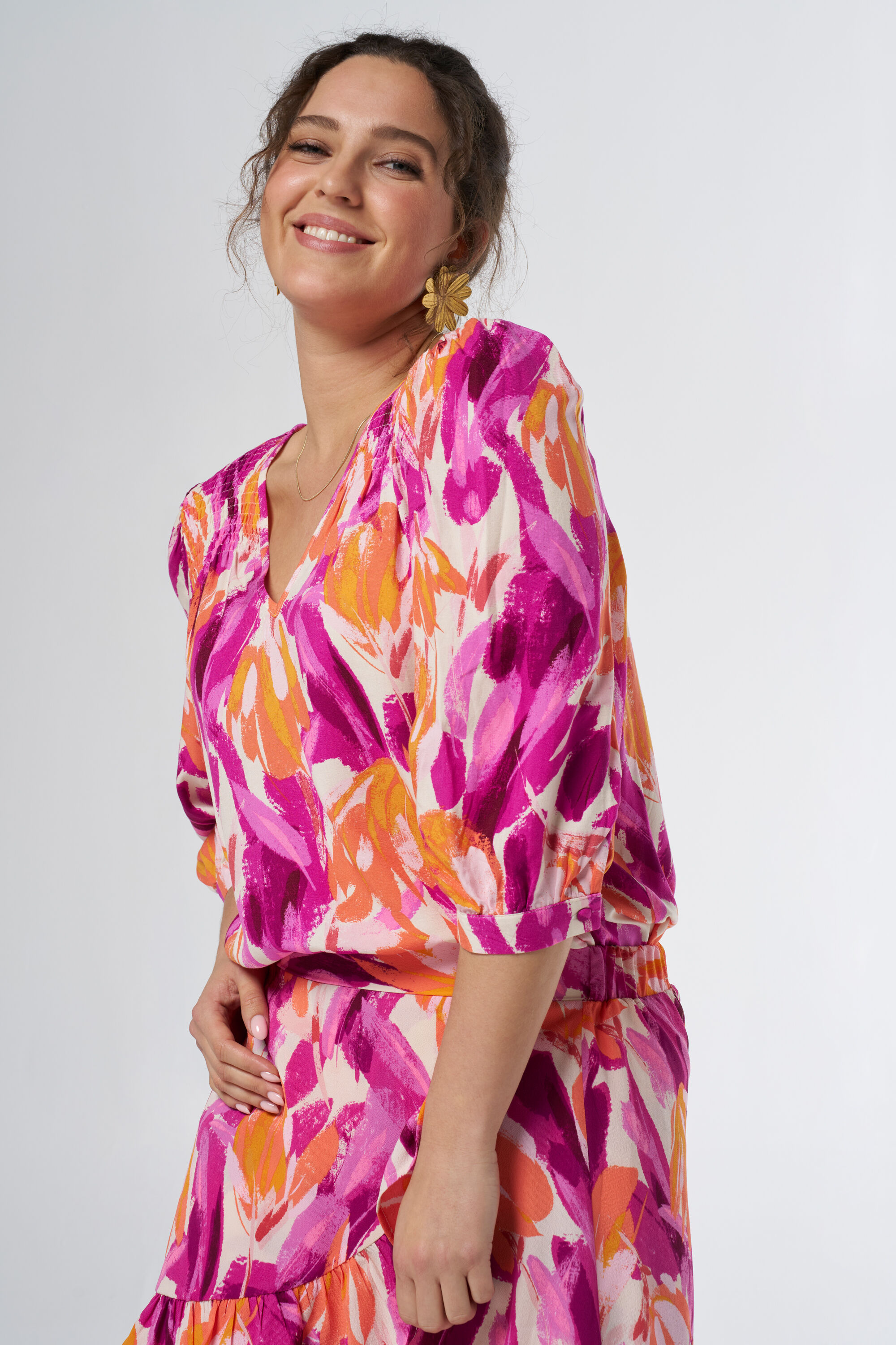 Bluse mit Smok-Verzierungen image number 6