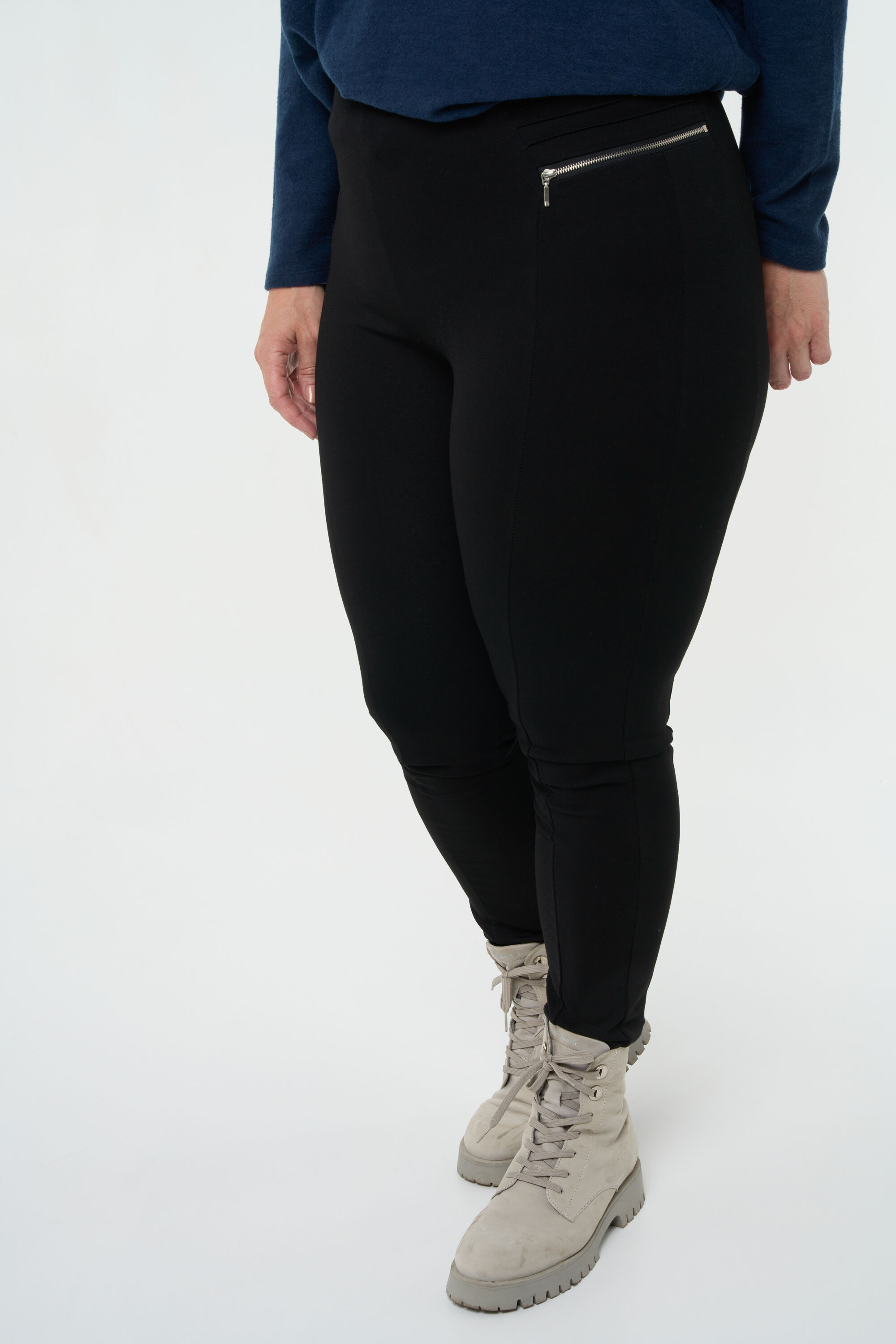 Treggings mit Rei&szlig;verschluss-Imitation image number 5