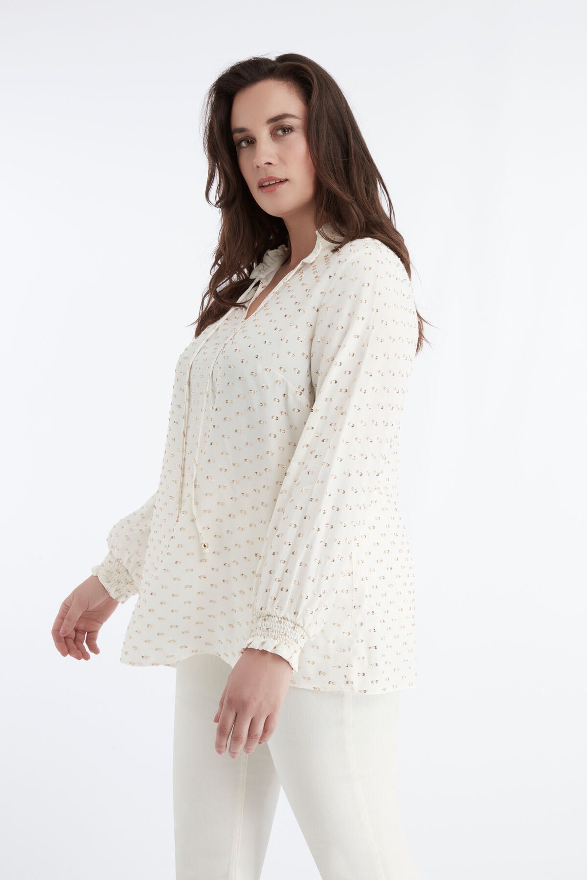 Bluse mit Lurex-Details image number 6