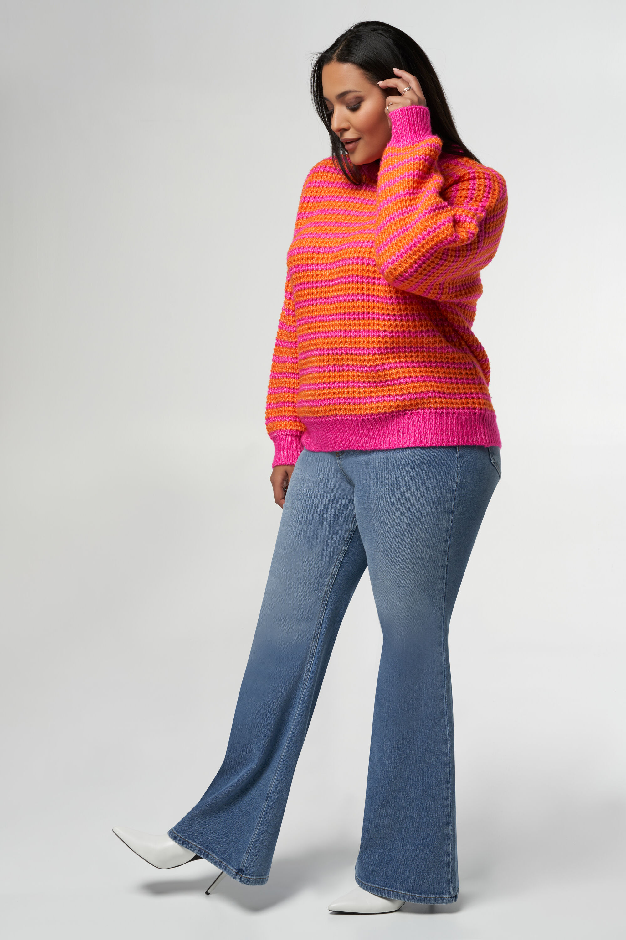 Zweifarbiger Strick-Pullover image number 5