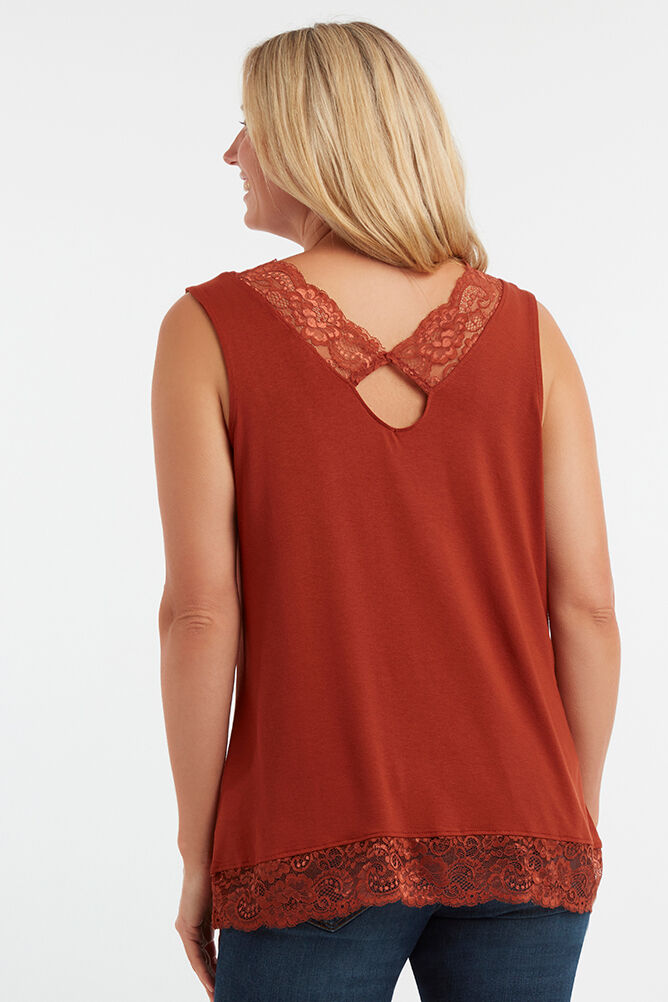 &Auml;rmelloses Top mit Spitze image number 5