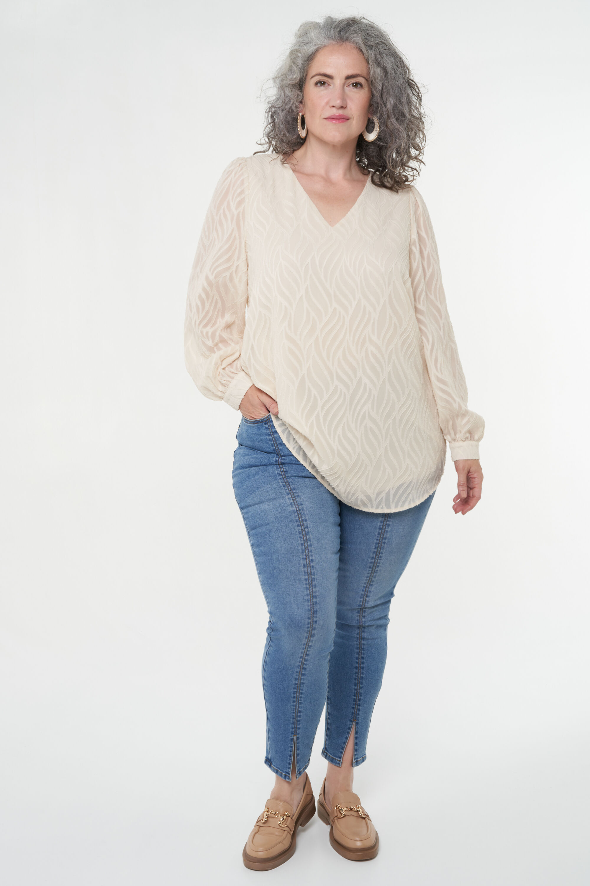 Jacquard-Bluse image number 6