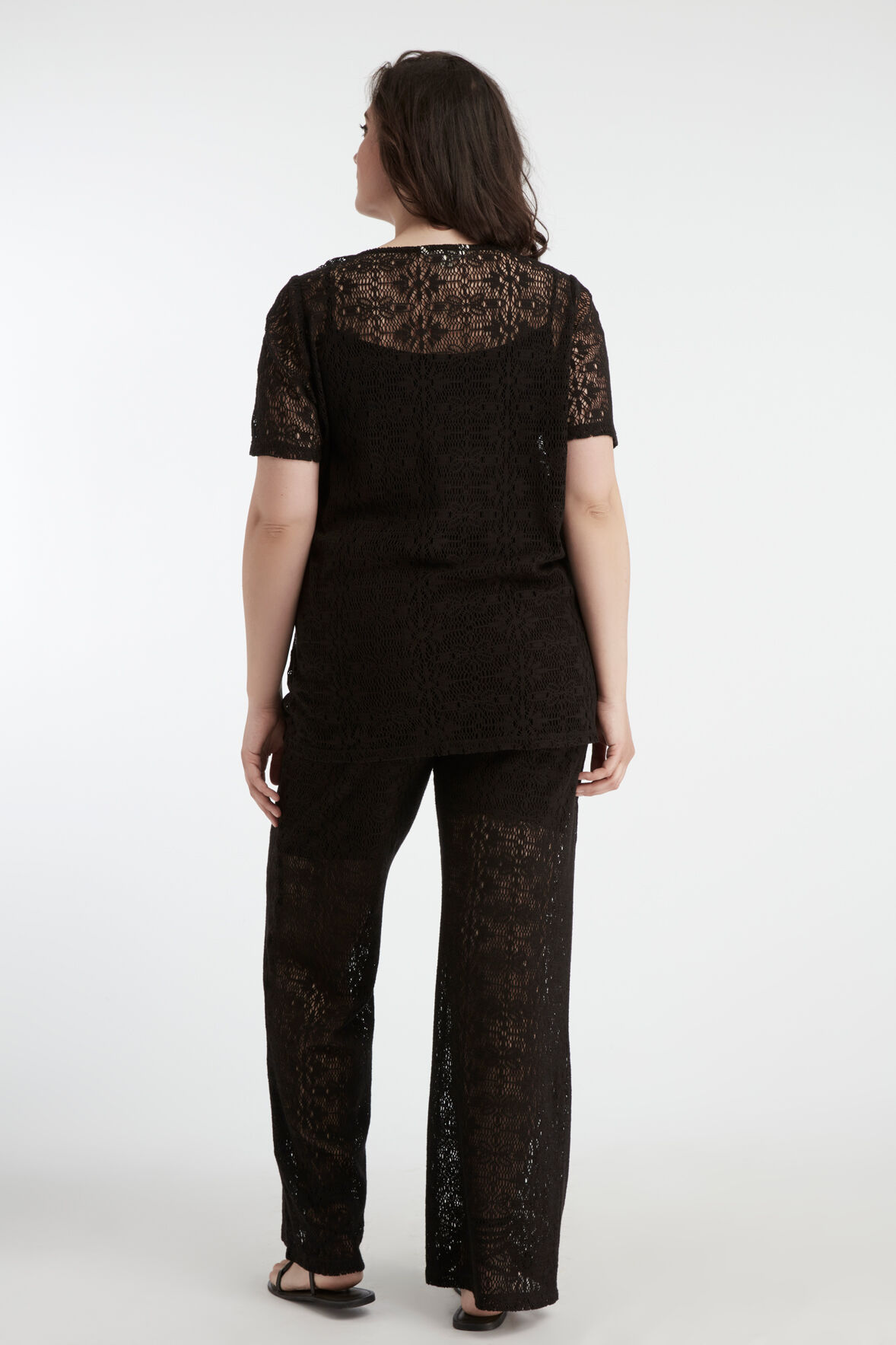 Langes Top mit Lochmuster image number 4