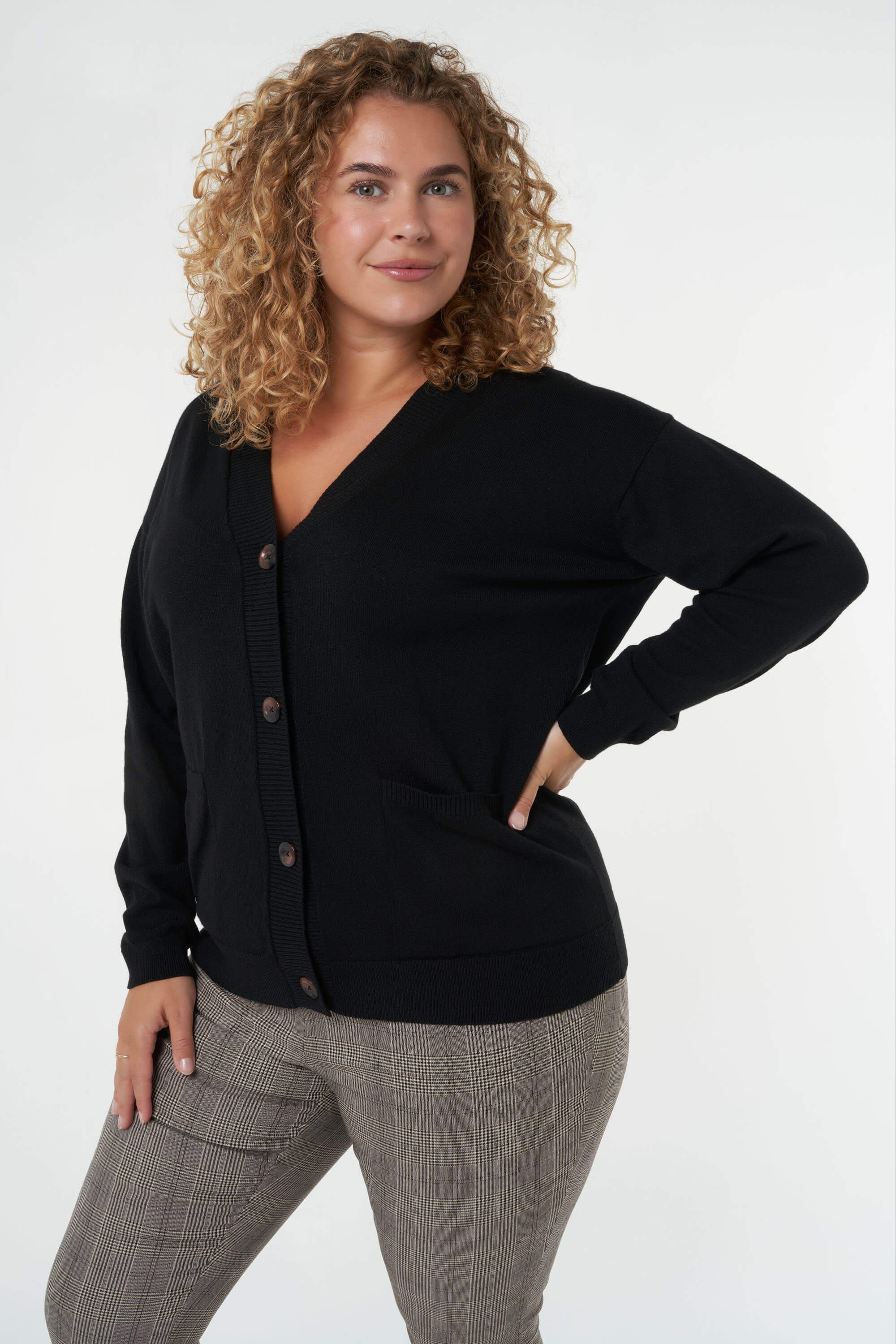 Strick-Cardigan mit Kn&ouml;pfen  image number 0