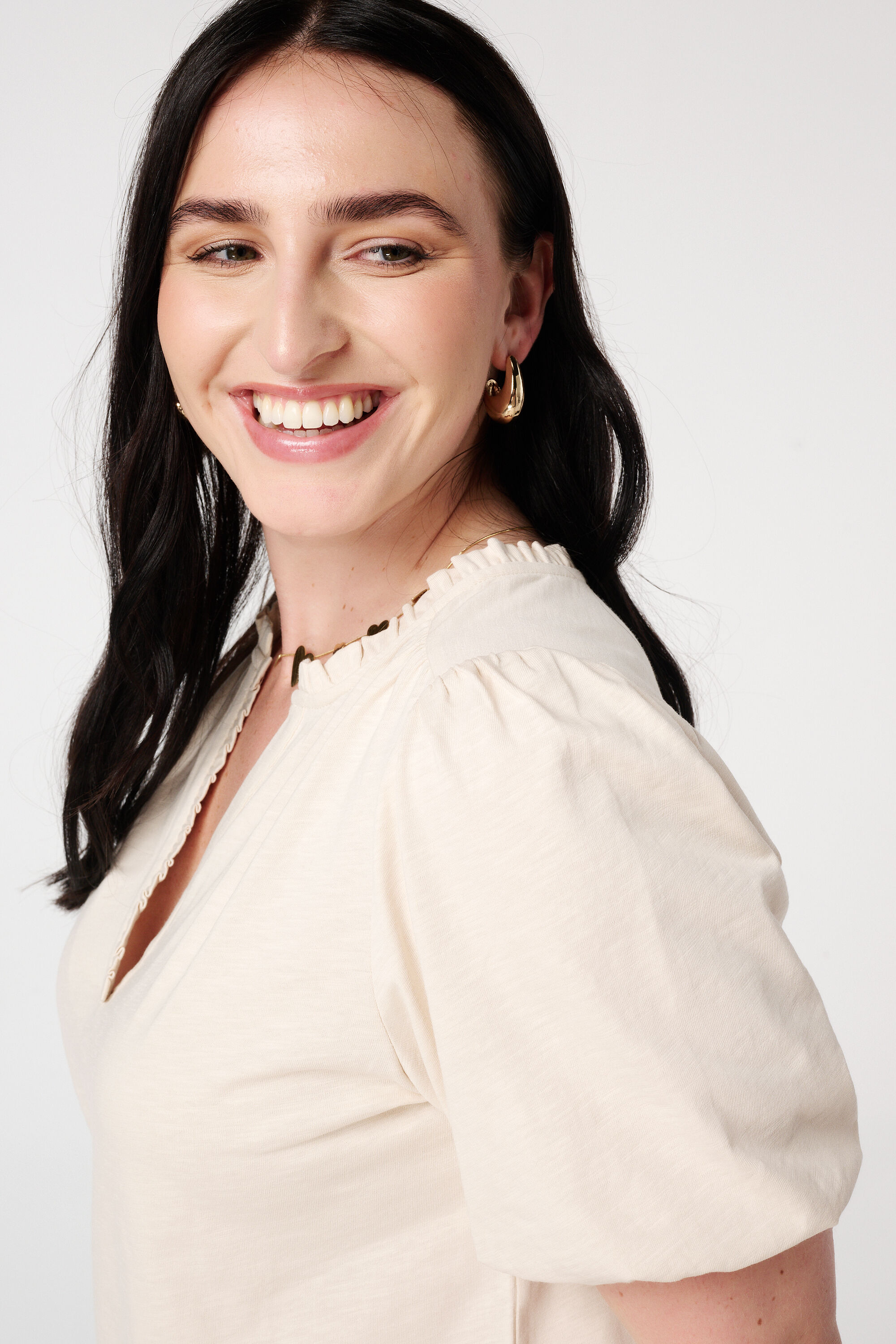 Oberteil mit V-Ausschnitt und R&uuml;schen image number 4