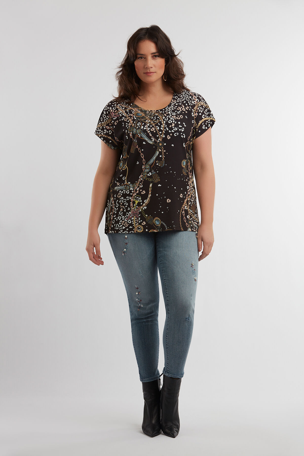 T-Shirt mit Panel-Print image number 4