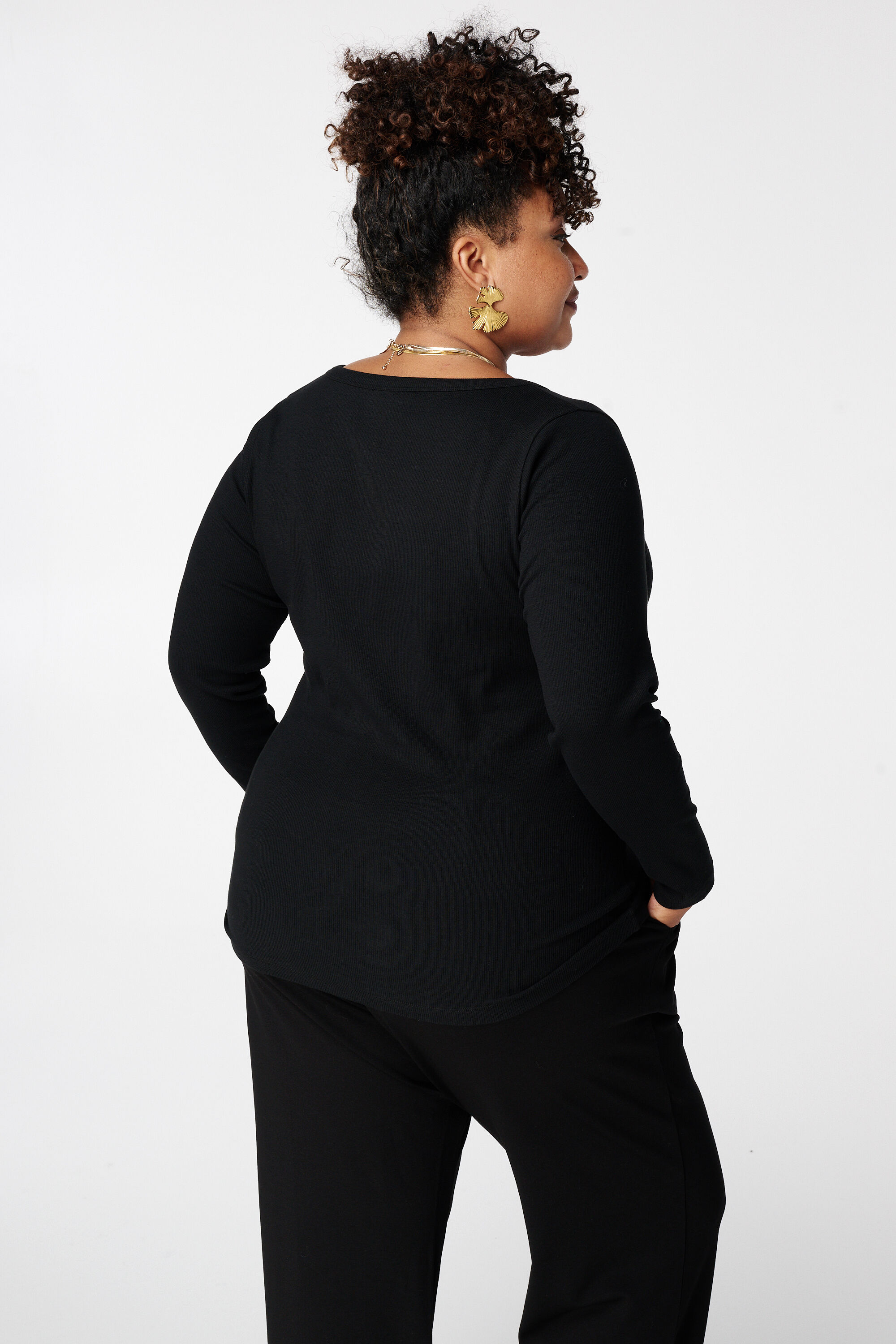 Geripptes Langarmshirt image number 3