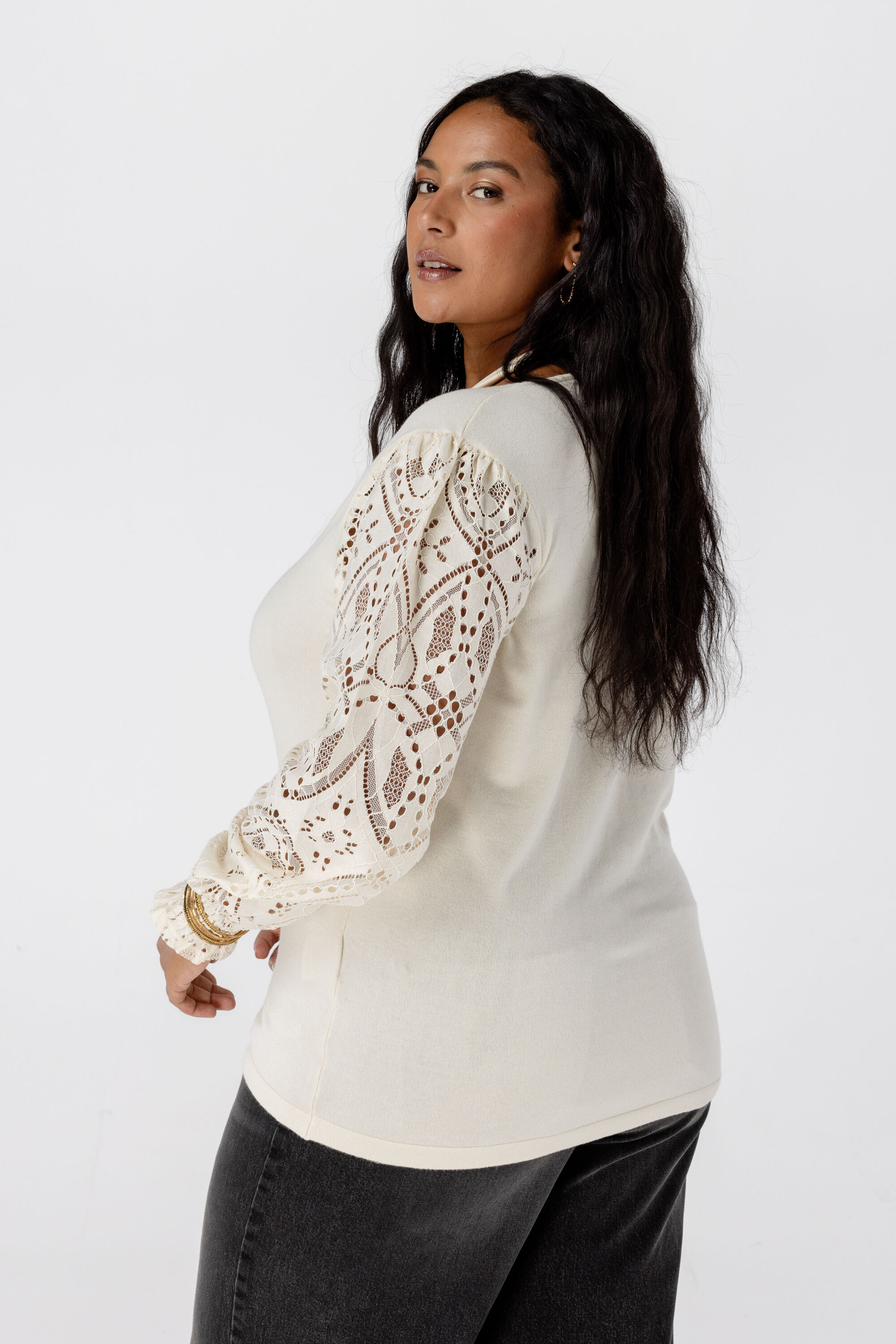 Top mit Spitzen&auml;rmeln image number 3