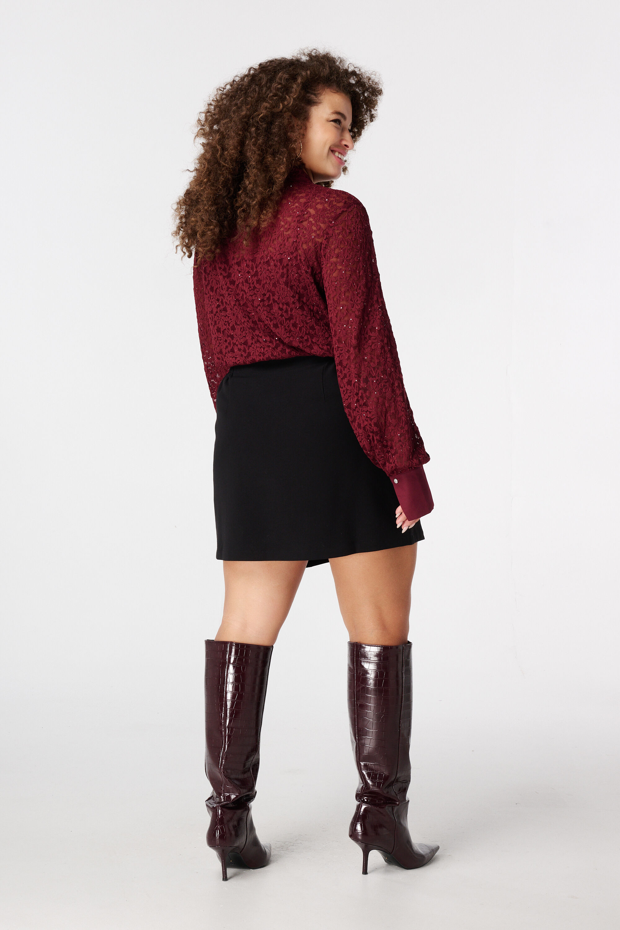 Rock mit Wickeloptik und elastischem Bund image number 3