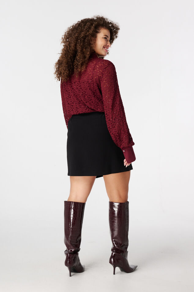 Rock mit Wickeloptik und elastischem Bund image number 3