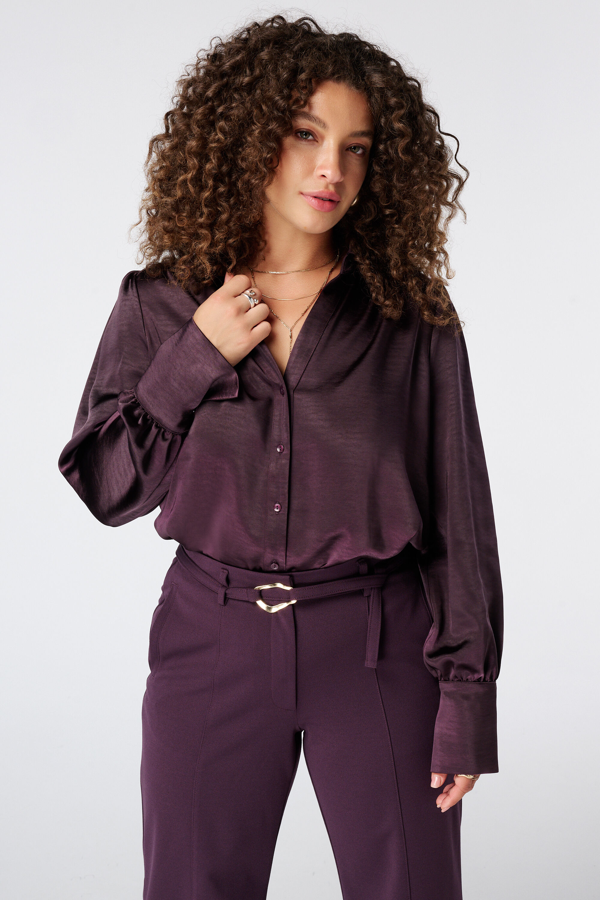 Bluse in Satinoptik