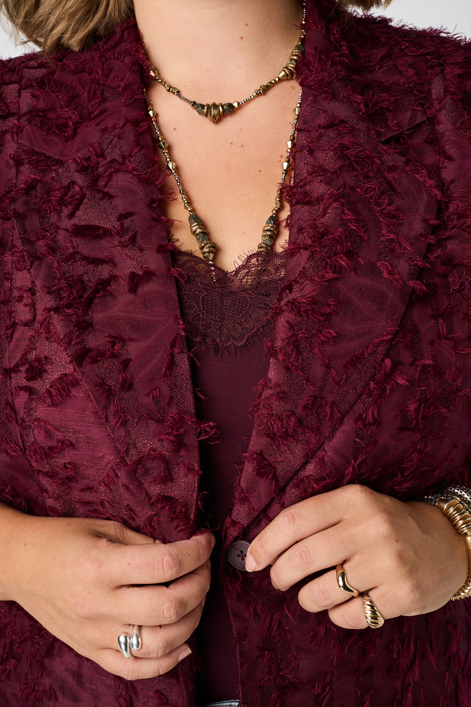 Flauschiger Blazer mit Puff&auml;rmeln image number 6