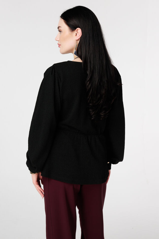 Glitzer-Top im Wickeloptik image number 3