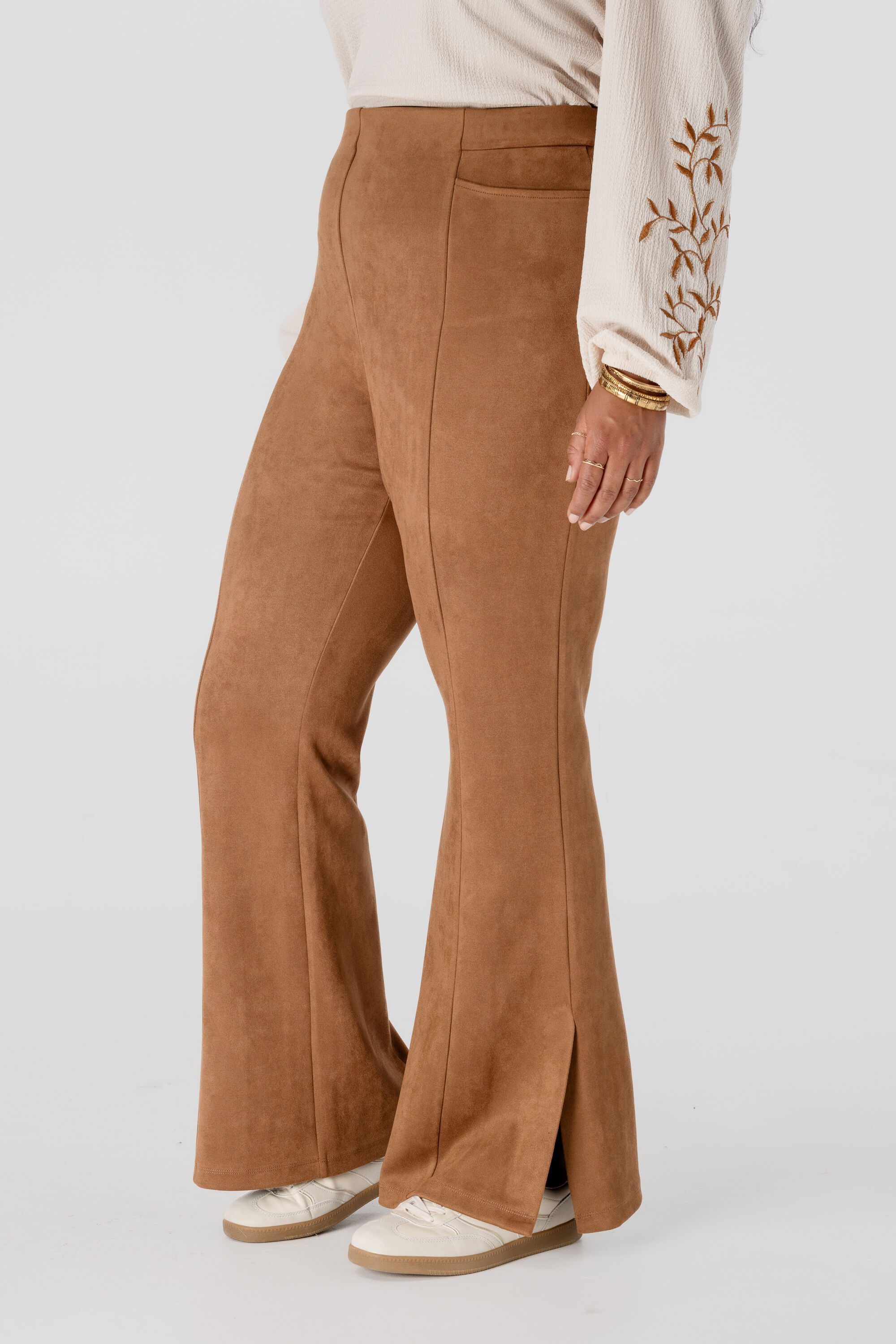 Ausgestellte Treggings in Wildlederoptik image number 5