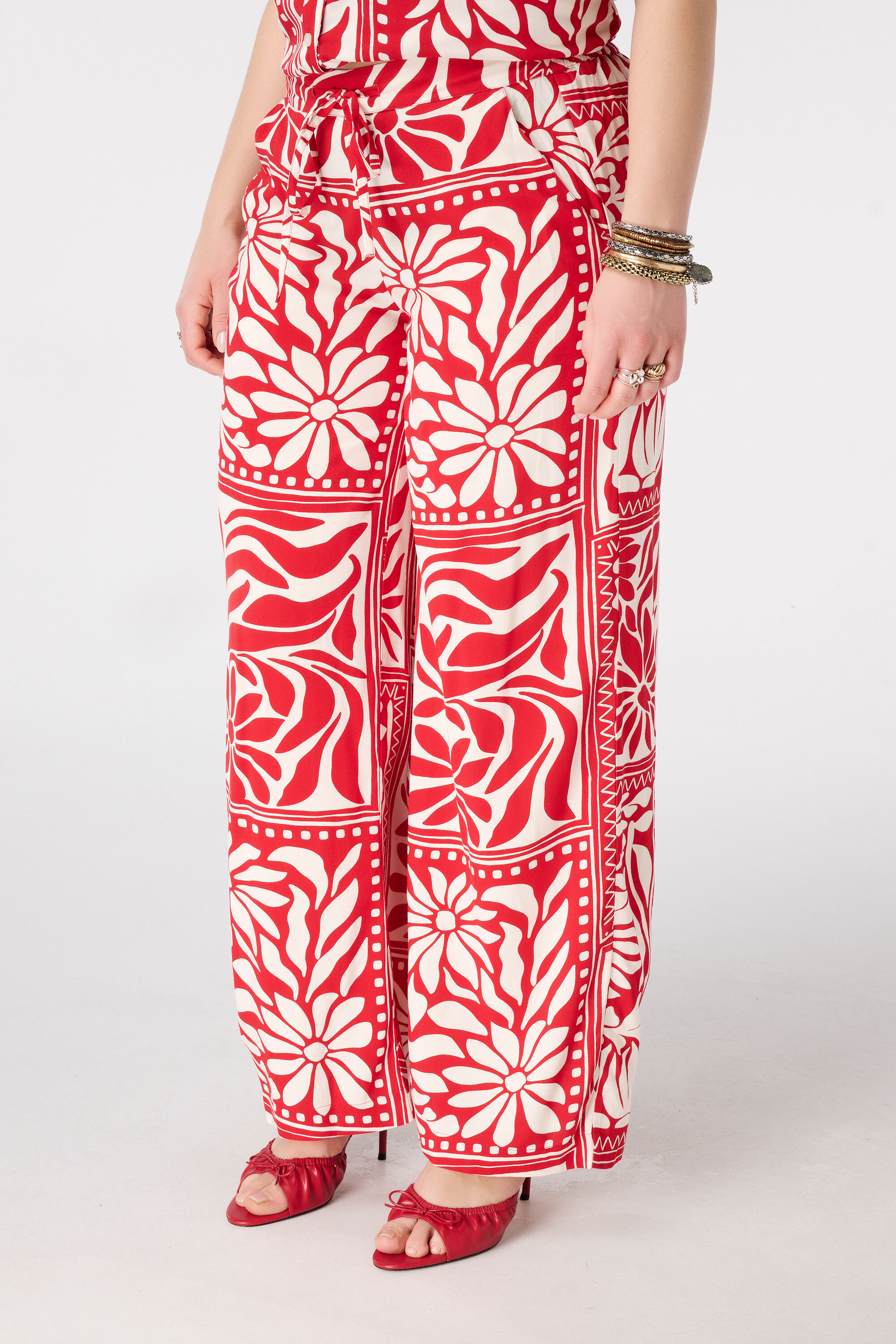Wide Leg Hose mit Print image number 5