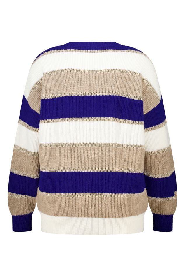 Gestreifter Pullover mit Lurex image number 2