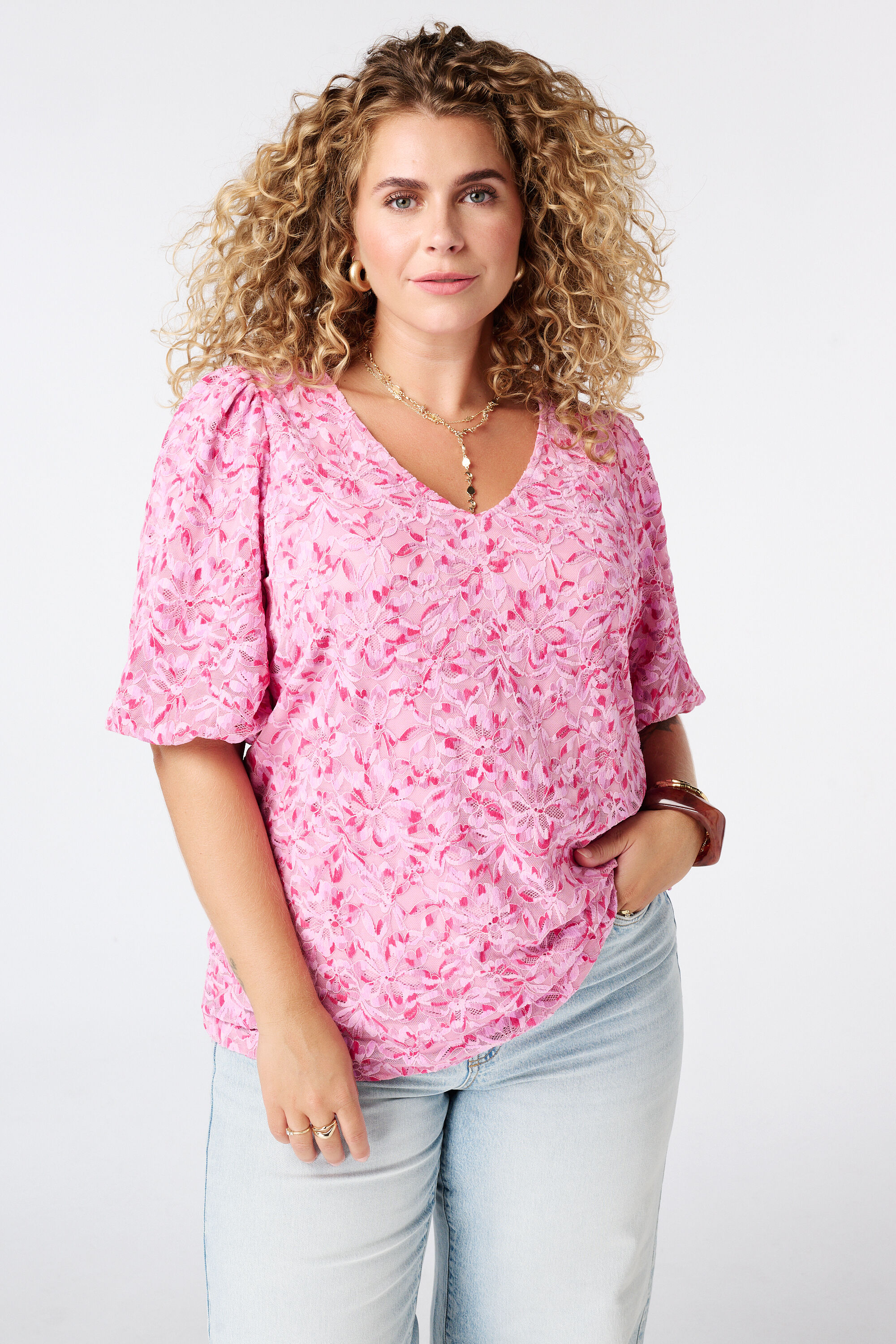 Shirt mit Spitzendetails