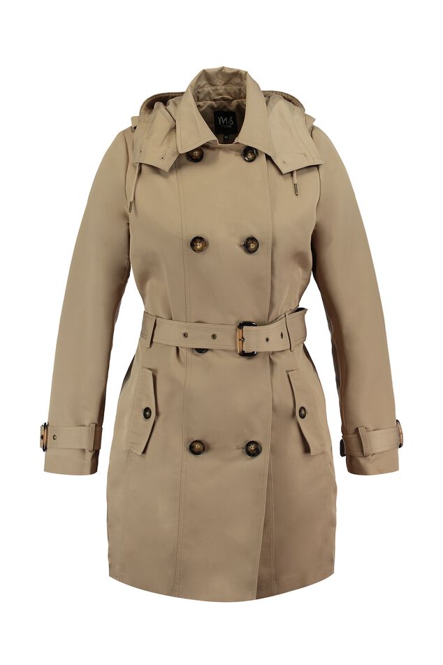 Trenchcoat mit abnehmbarer Kapuze image number 1
